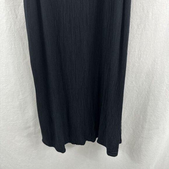 Maurices Black Crochet Lace Halter Crinkle Tank Shift Dress Womens Size S - Picture 5 of 10